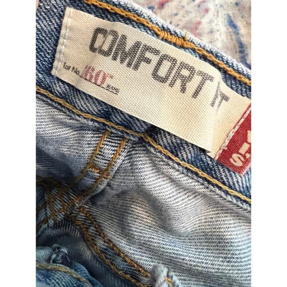 Vintage Levis 560 frayed hem high waisted denim jean shorts - Picture 6 of 8